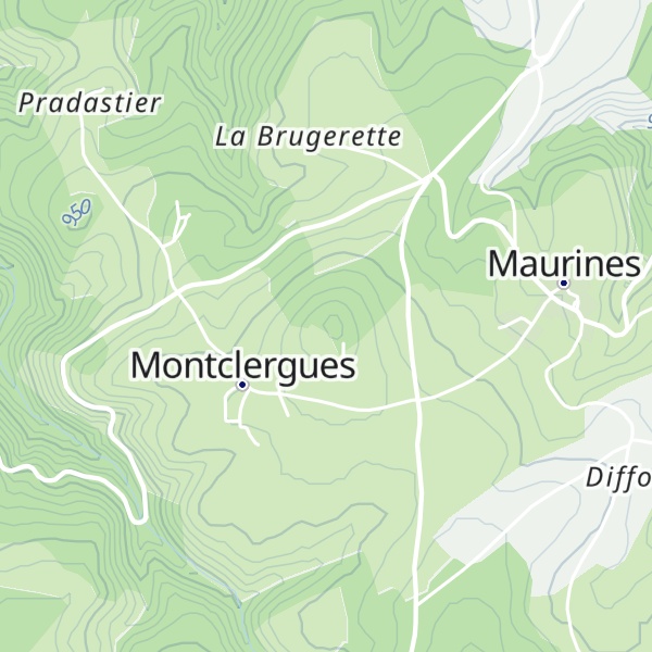 Map of Puech de Montclergues