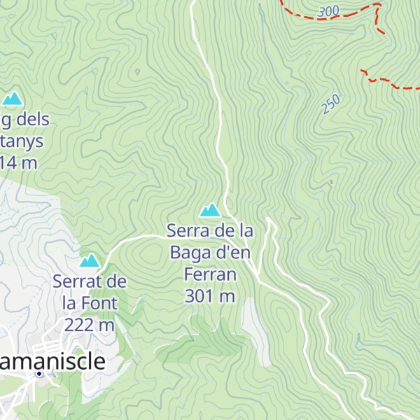 Map of Serra de la Baga d'en Ferran