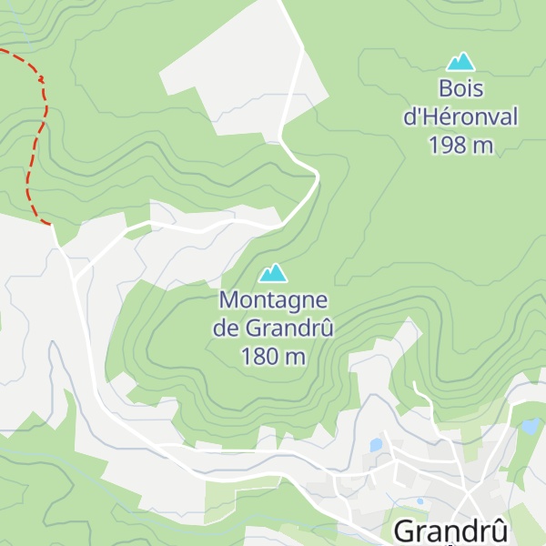 Map of Montagne de Grandrû