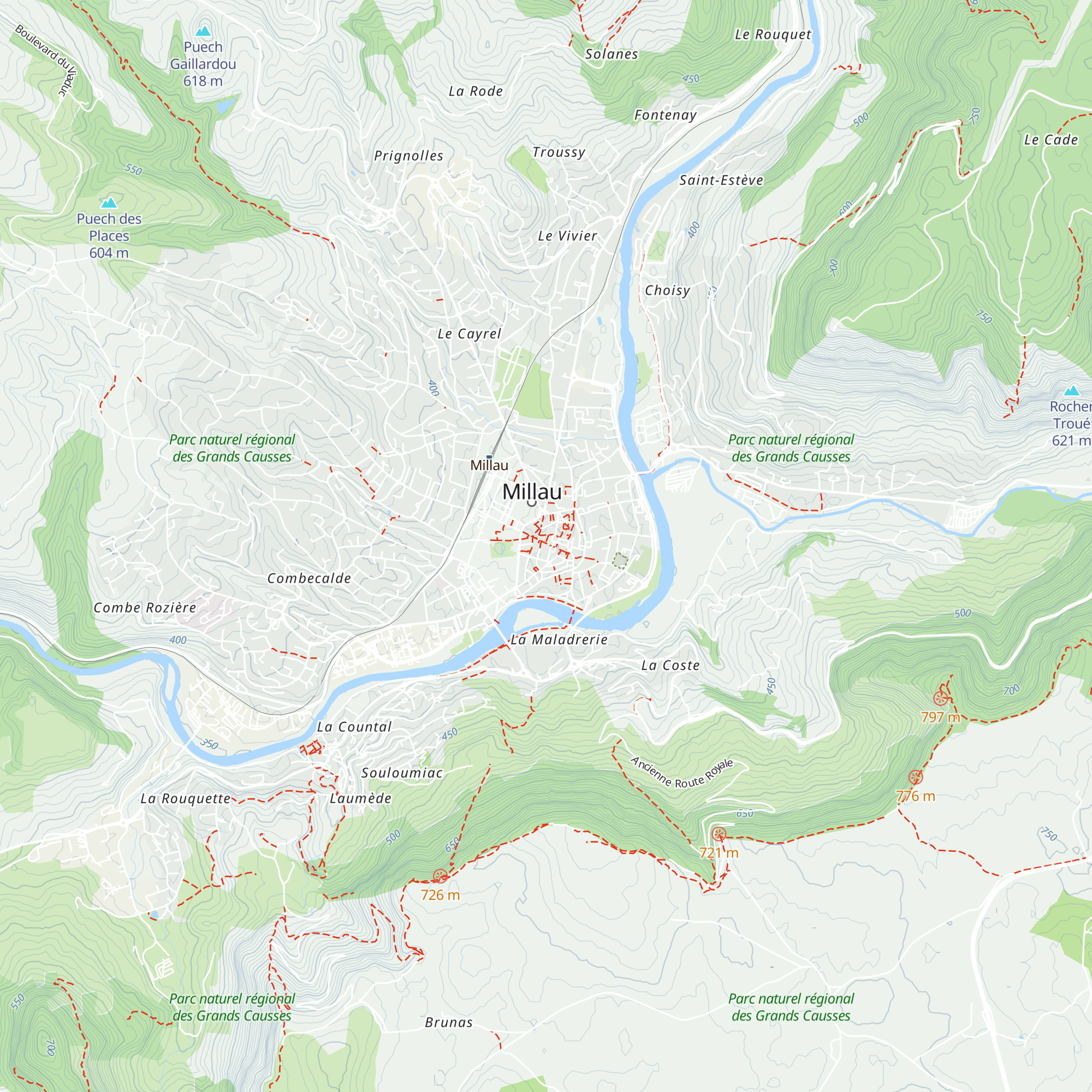 Office de Tourisme de Millau Grands Causses map