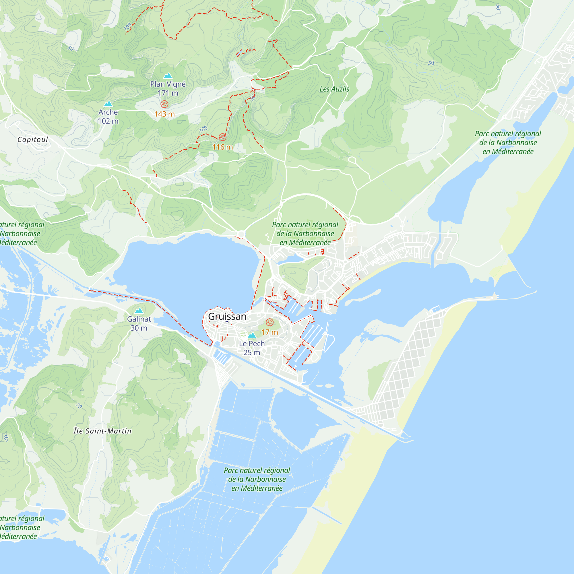 Office de Tourisme de Gruissan map