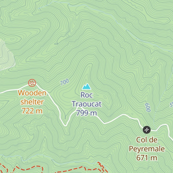 Map of Roc Traoucat