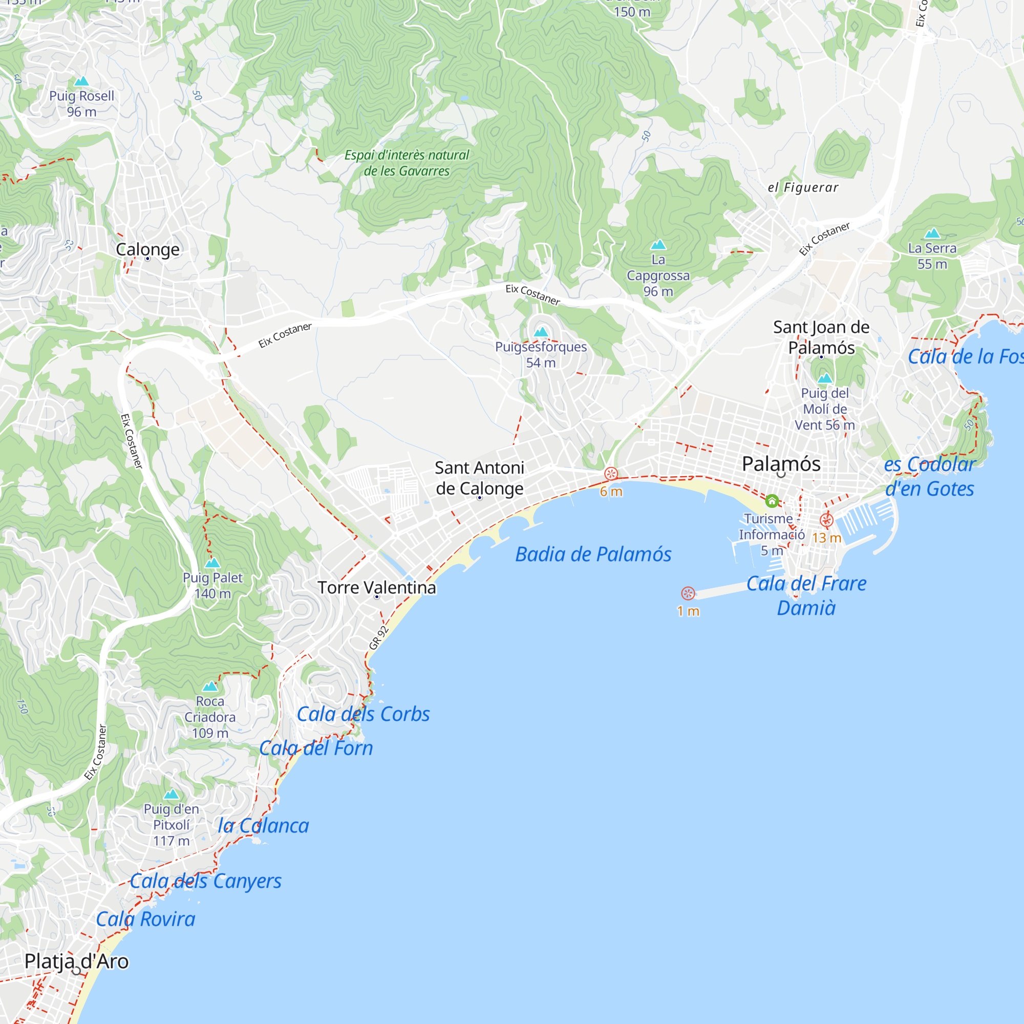 Refugi de Pescadors map