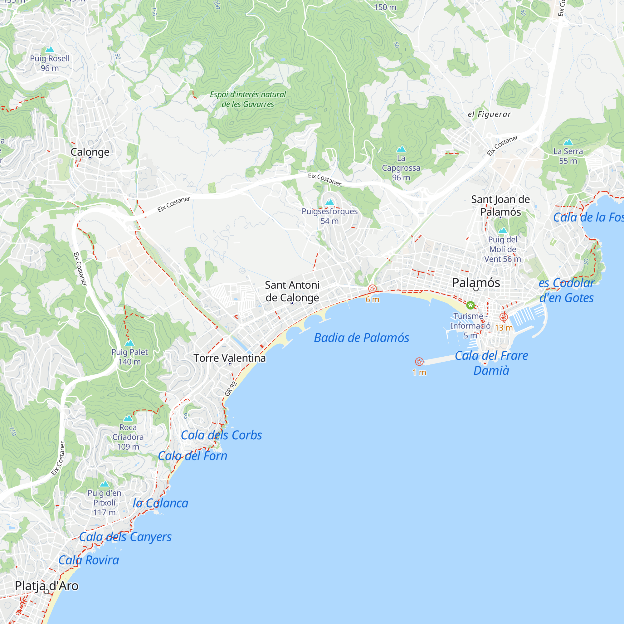 Refugi de Pescadors map
