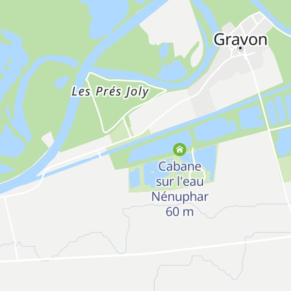 Map of Cabane sur pilotis Roseau