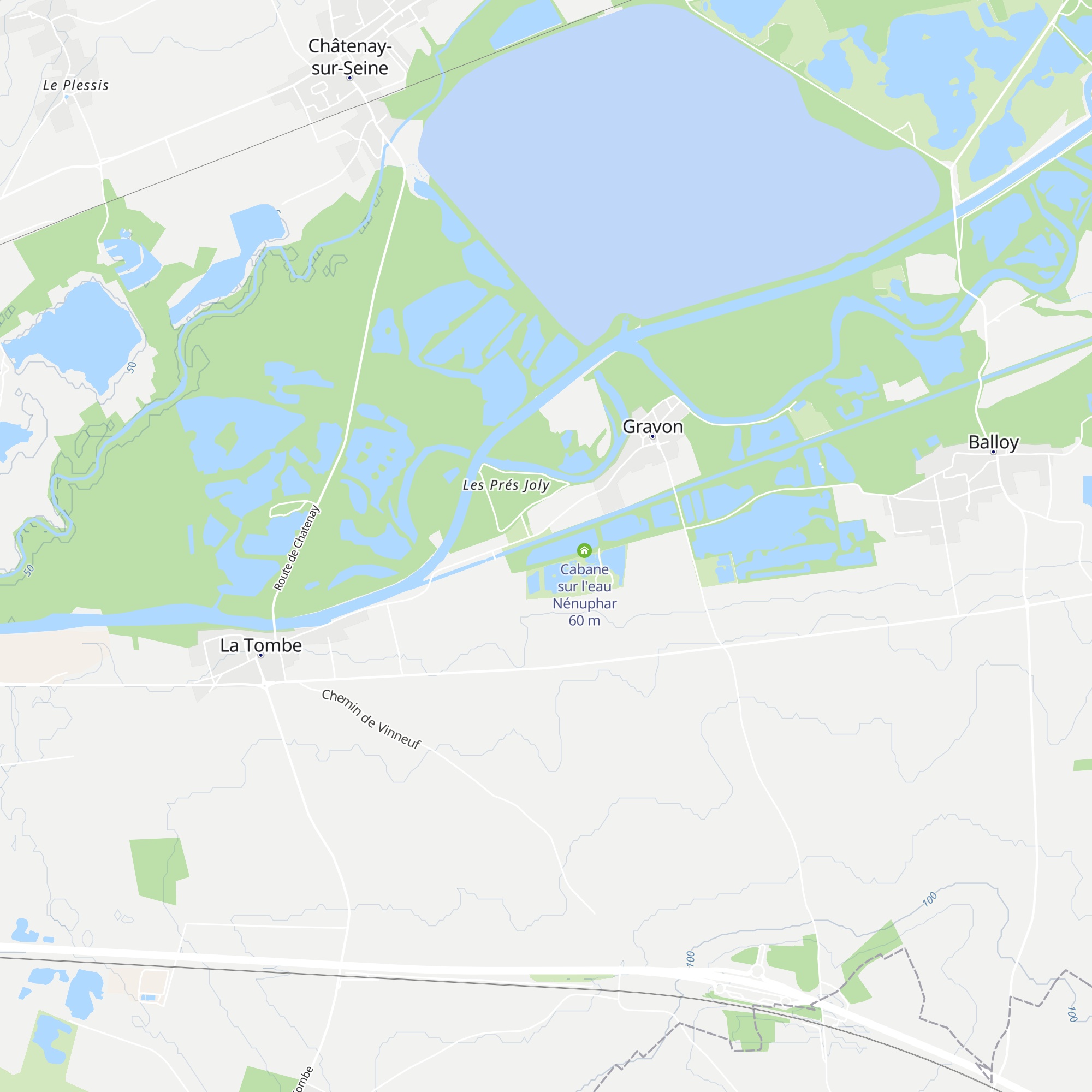 Cabane sur pilotis Roseau map