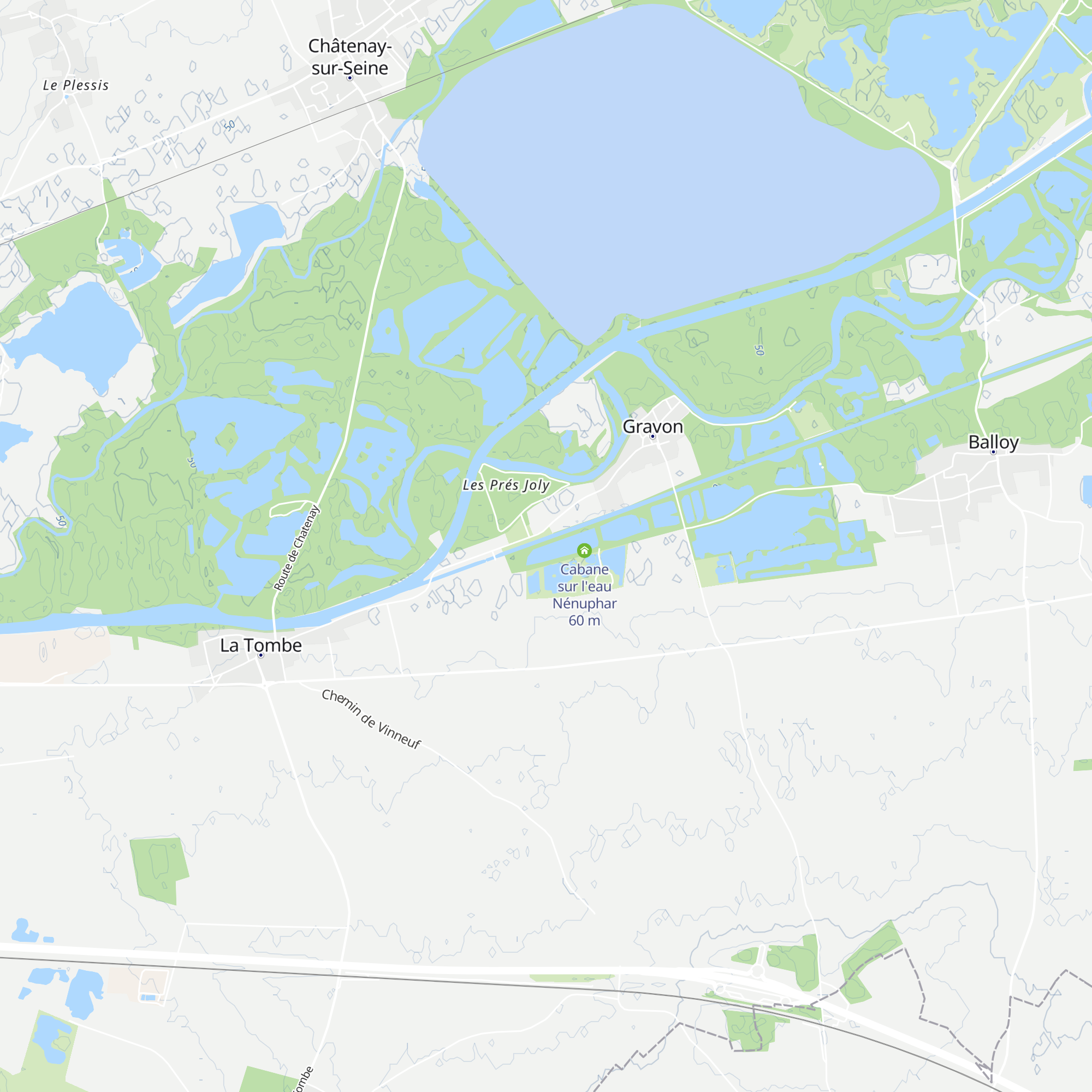 Cabane sur pilotis Roseau map