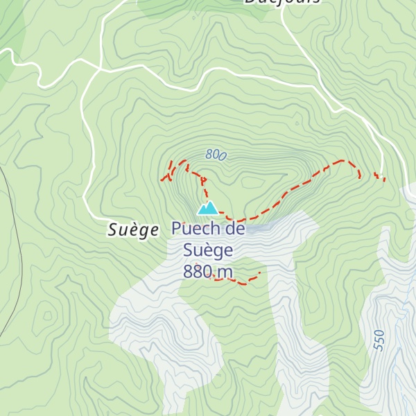 Map of Puech de Suège