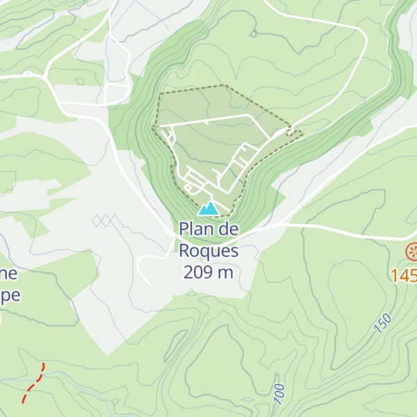 Map of Plan de Roques