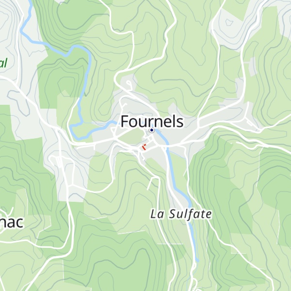 Map of Gîte de Fournels