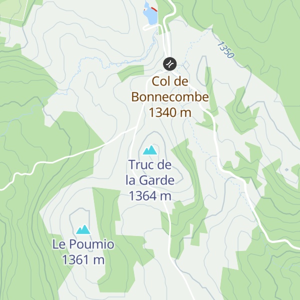 Map of Truc de la Garde