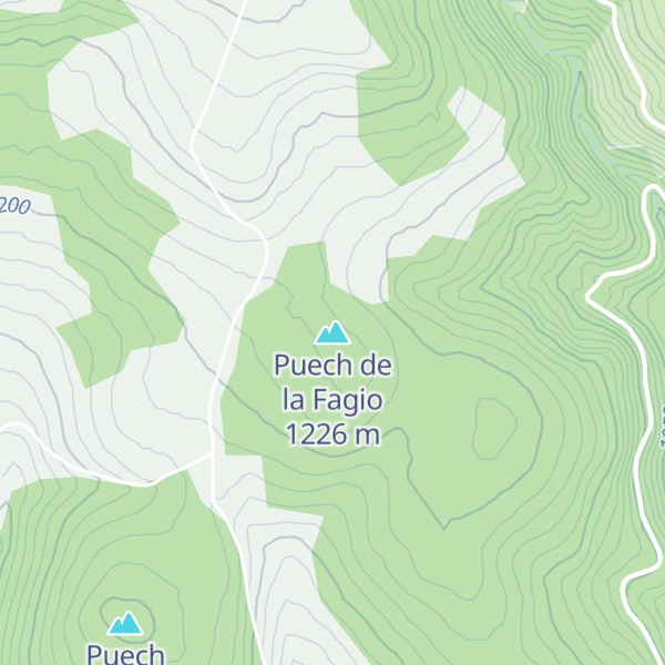 Map of Puech de la Fagio