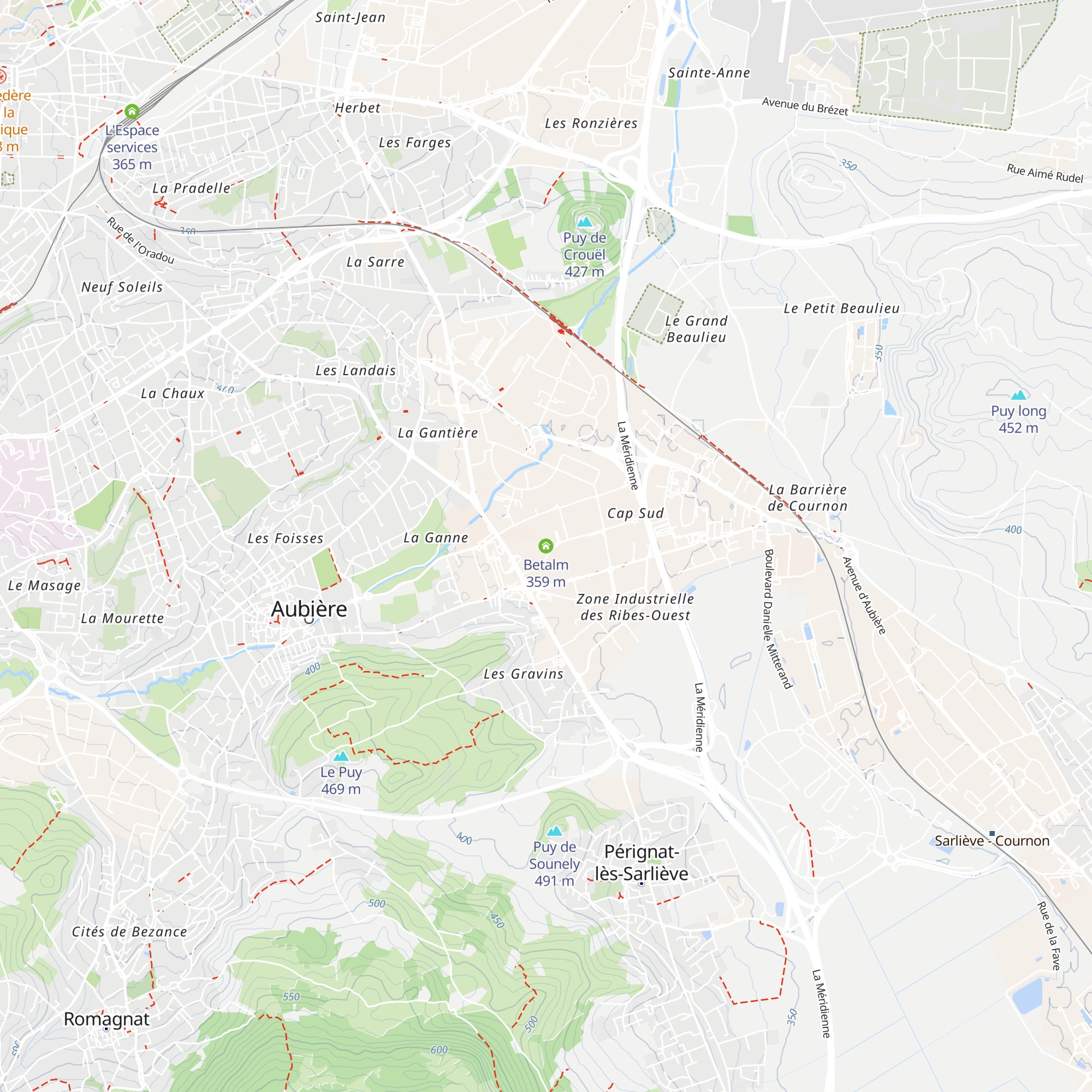 Betalm map
