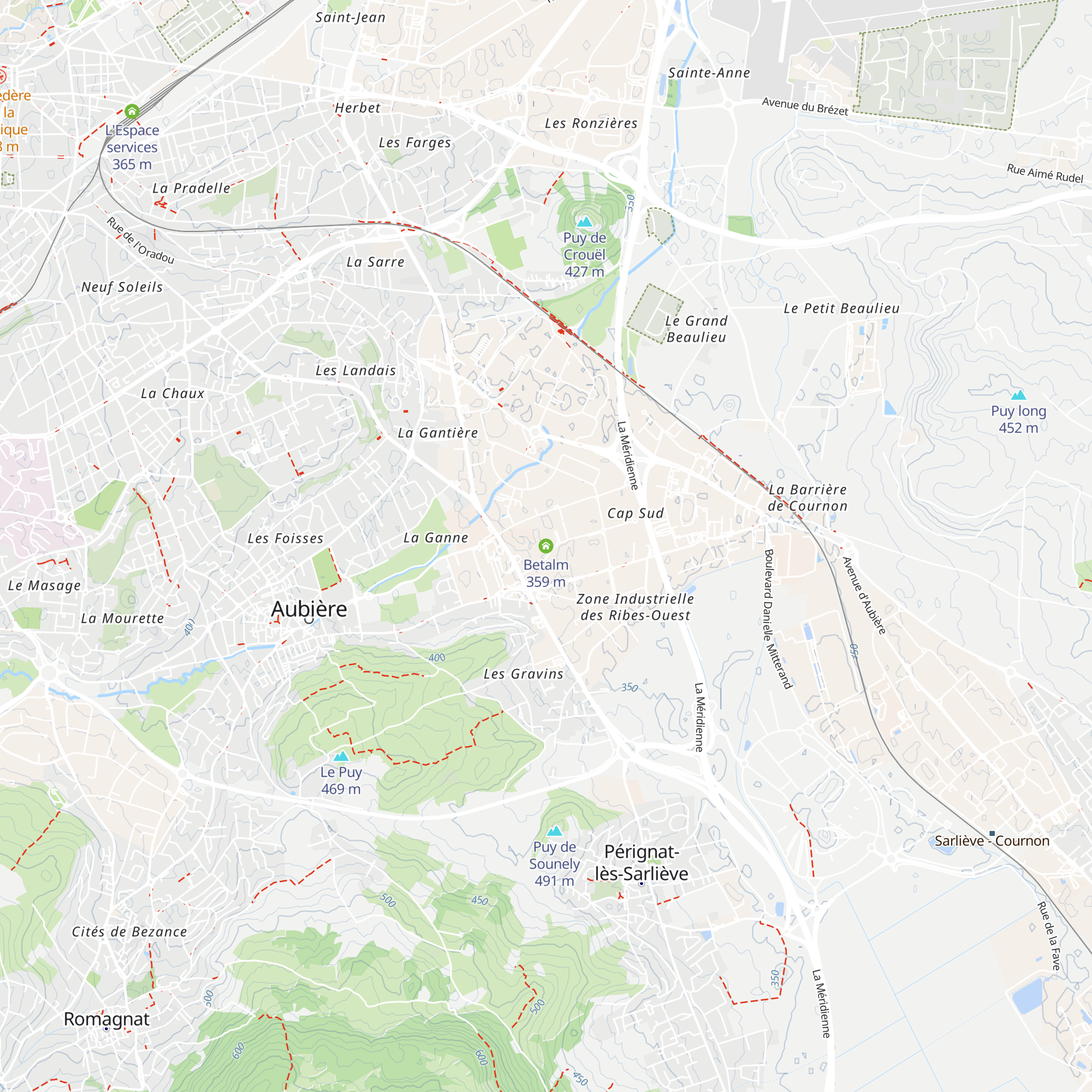 Betalm map