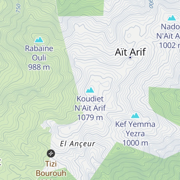 Map of Koudiet N'Aït Arif