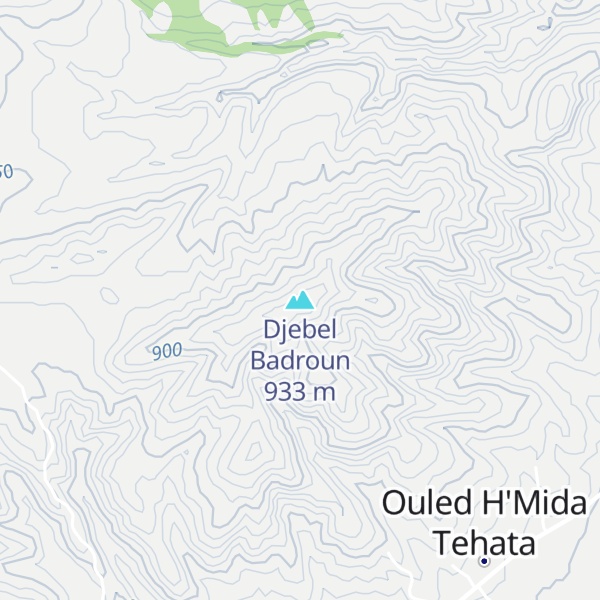 Map of Djebel Badroun