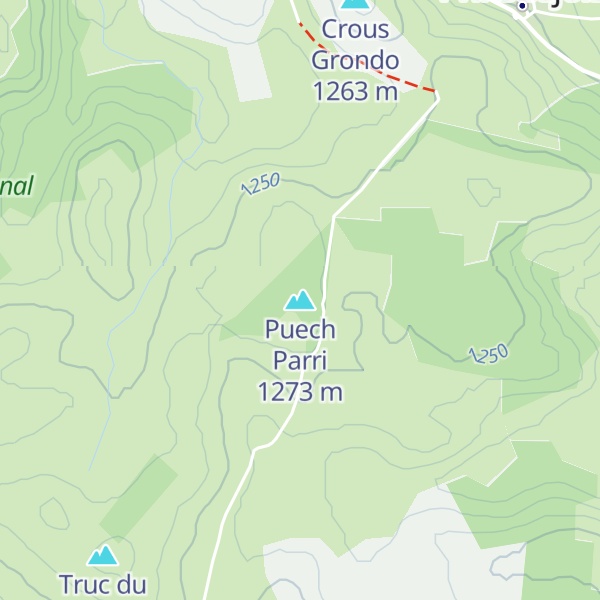 Map of Puech Parri