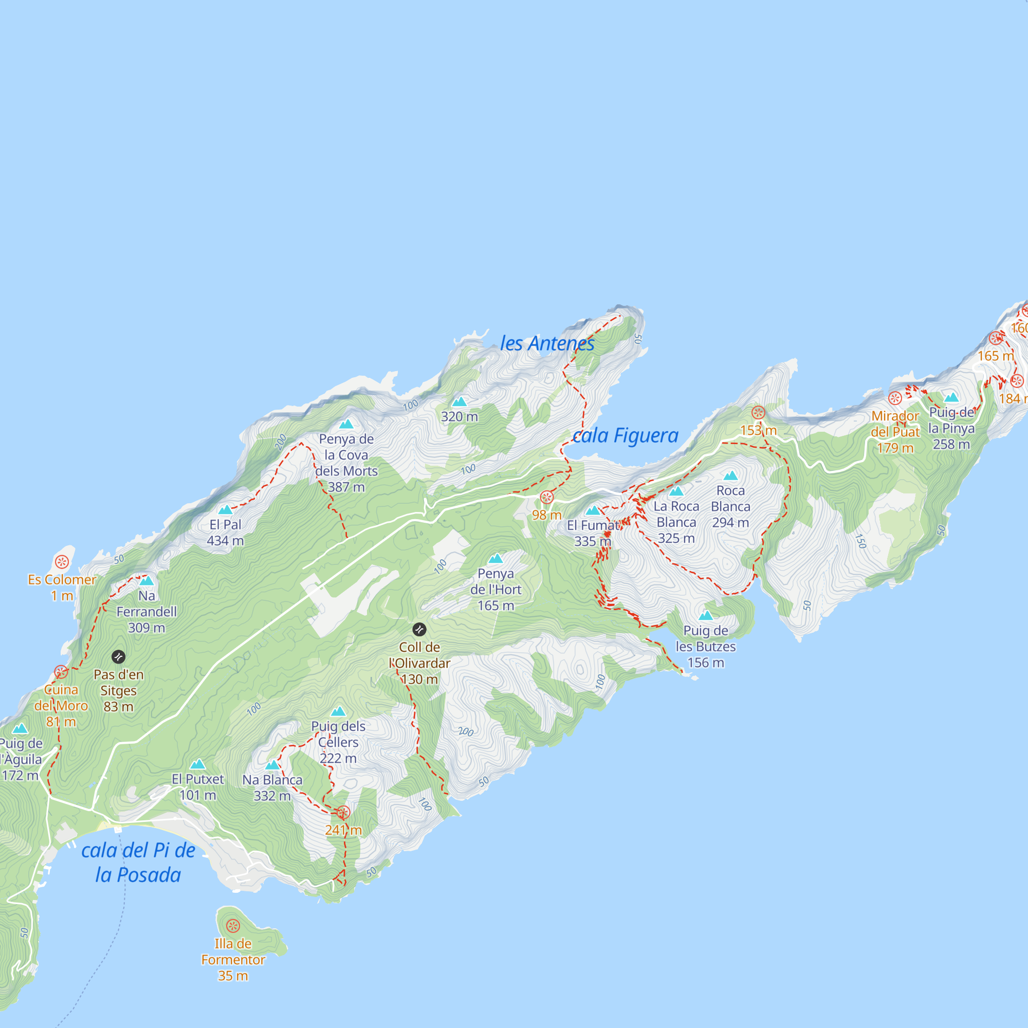Santa Maria de Formentor map