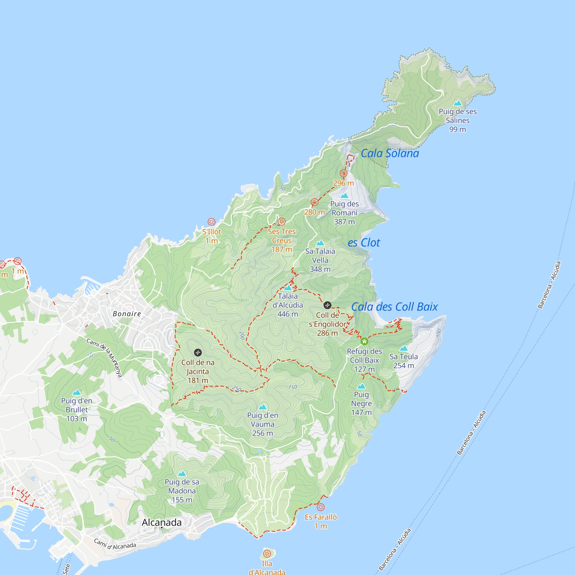 Lloc de vigilància d'incendis forestals map