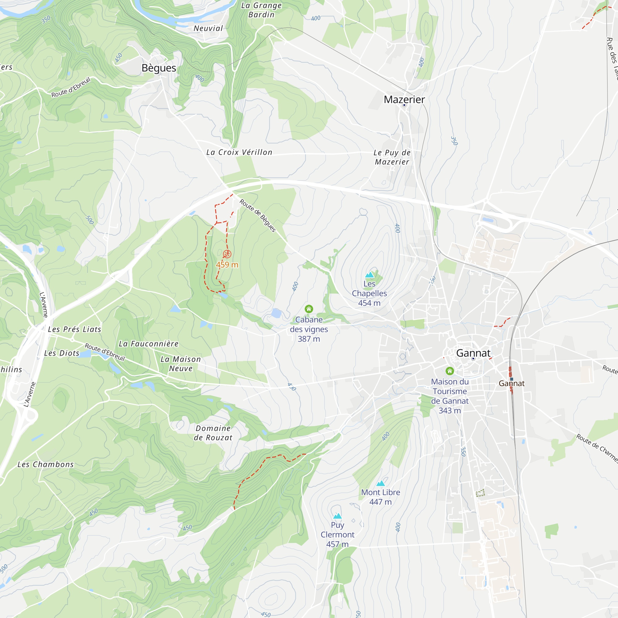 Cabane des vignes map