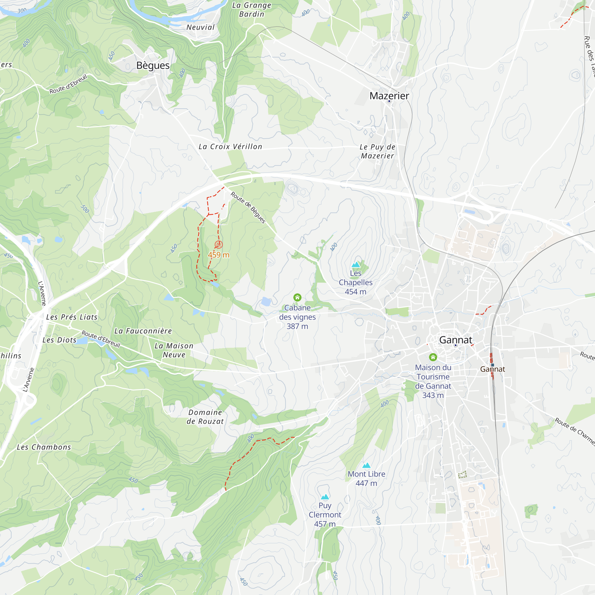 Cabane des vignes map