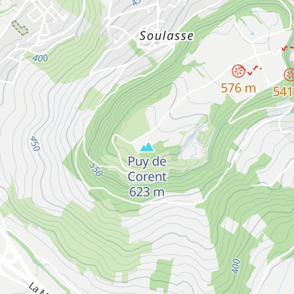 Map of Puy de Corent