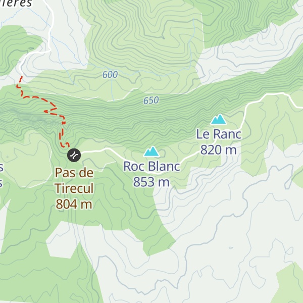 Map of Roc Blanc