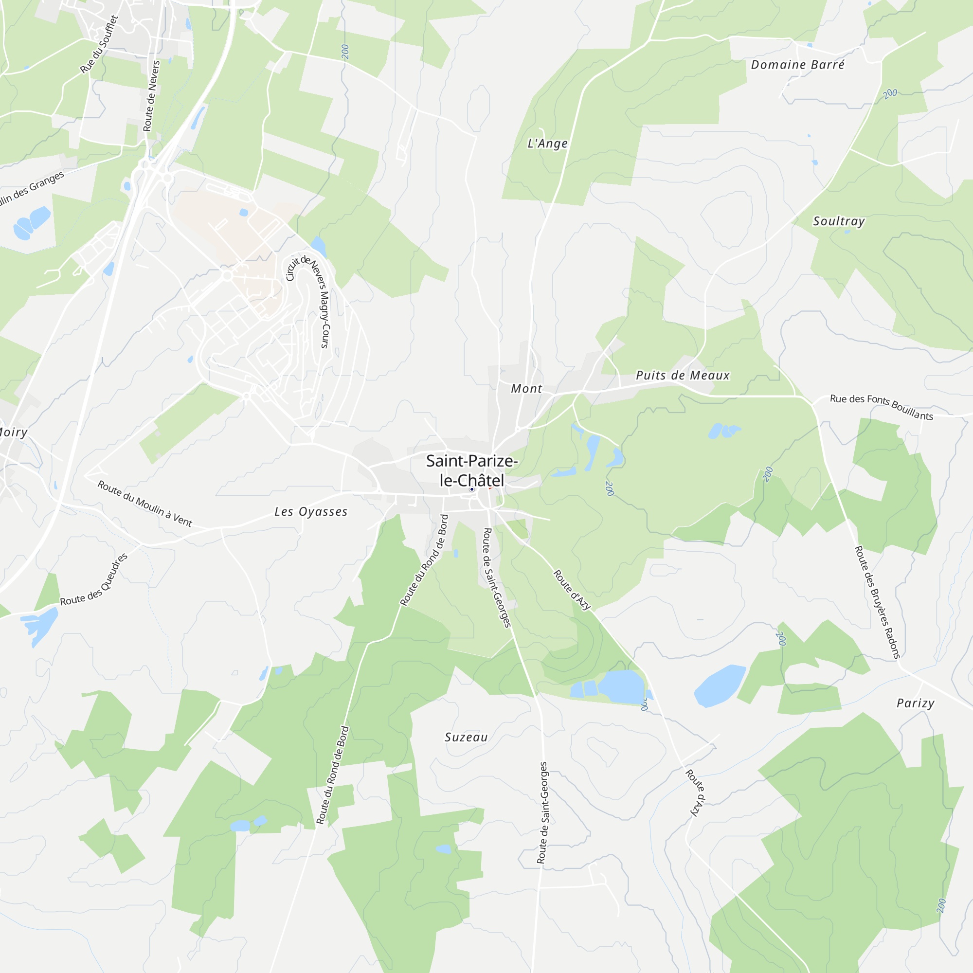 Gîte pèlerin, devant l'église map