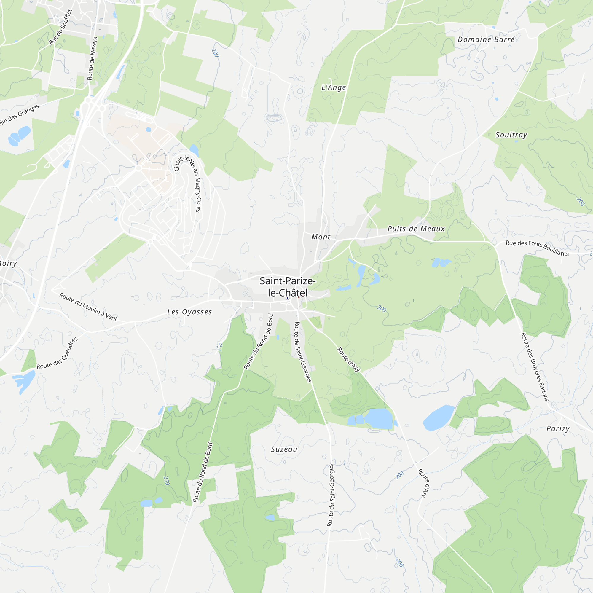 Gîte pèlerin, devant l'église map