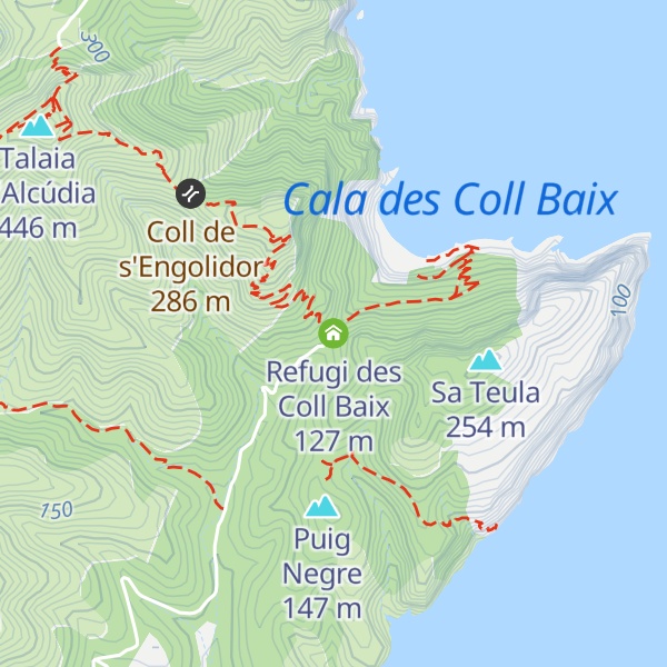 Map of Refugi des Coll Baix