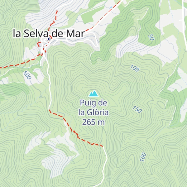 Map of Puig de la Glòria