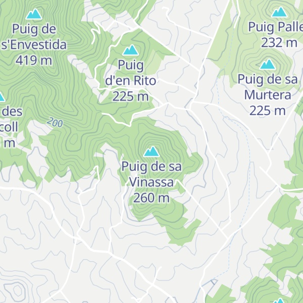 Map of Puig de sa Vinassa