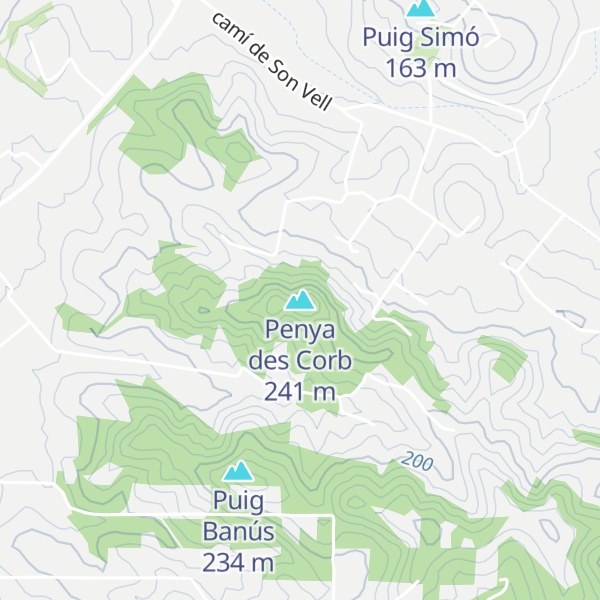 Map of Penya des Corb