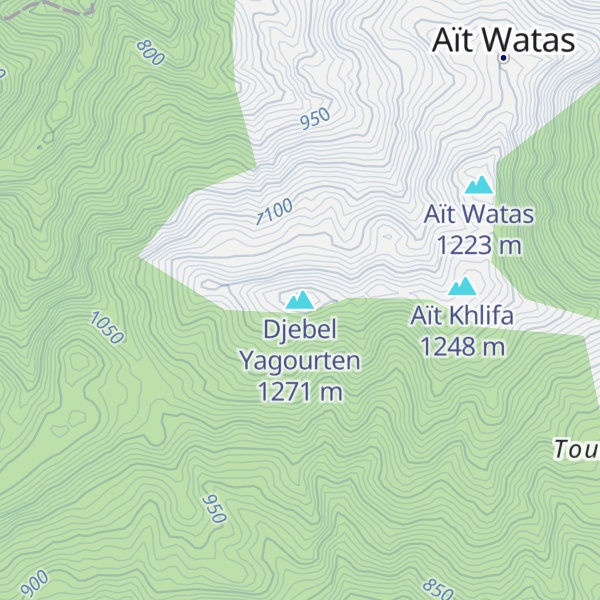 Map of Djebel Yagourten