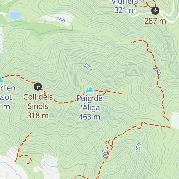 Map of Puig de l'Àliga
