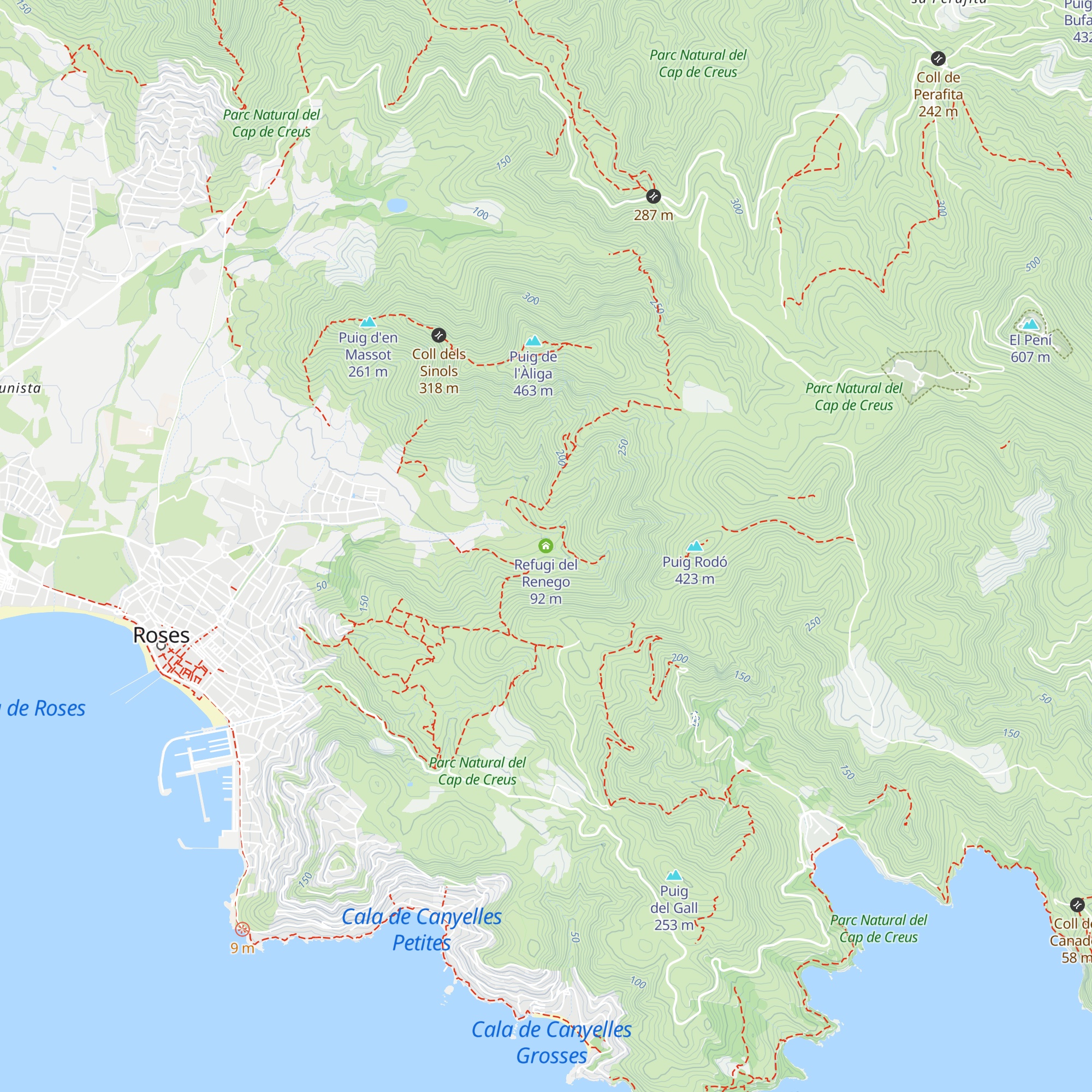 Refugi del Renego map