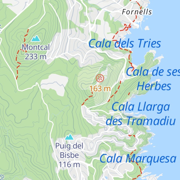Map of Ses Falugues