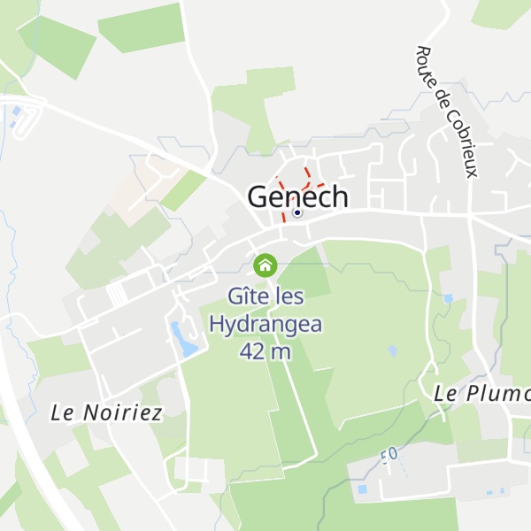 Map of Gîte les Hydrangea