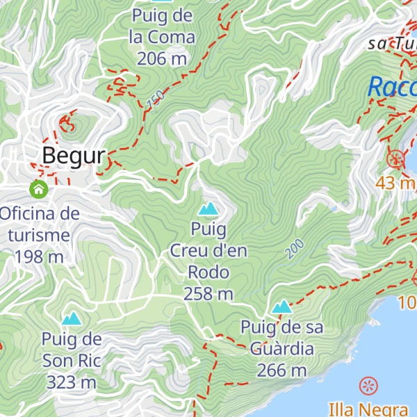 Map of Puig Creu d'en Rodo