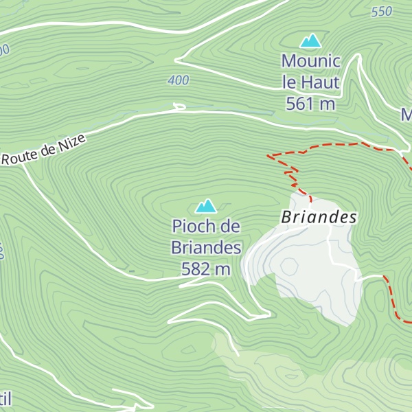 Map of Pioch de Briandes