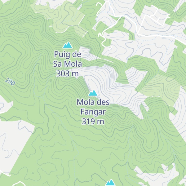Map of Mola des Fangar