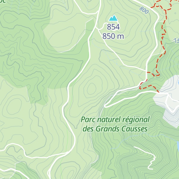 Map of Plateau de l'Esandorgue
