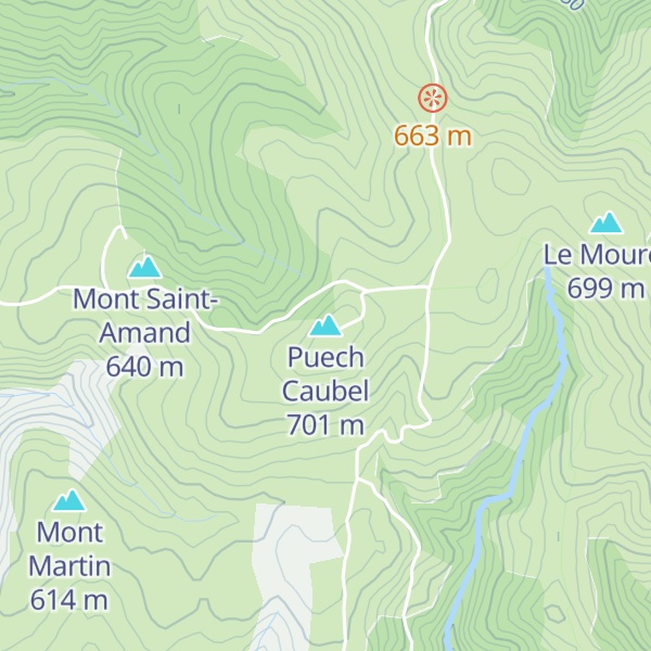 Map of Puech Caubel