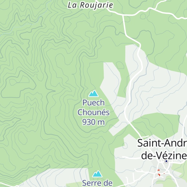 Map of Puech Chounés