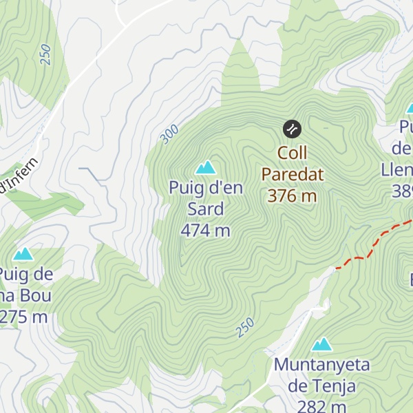 Map of Puig de Calicant
