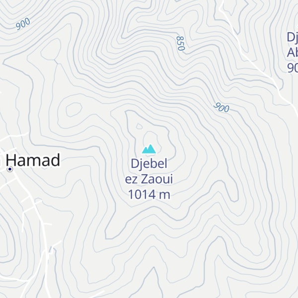 Map of Djebel ez Zaoui