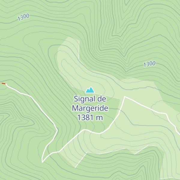 Map of Signal de Margeride