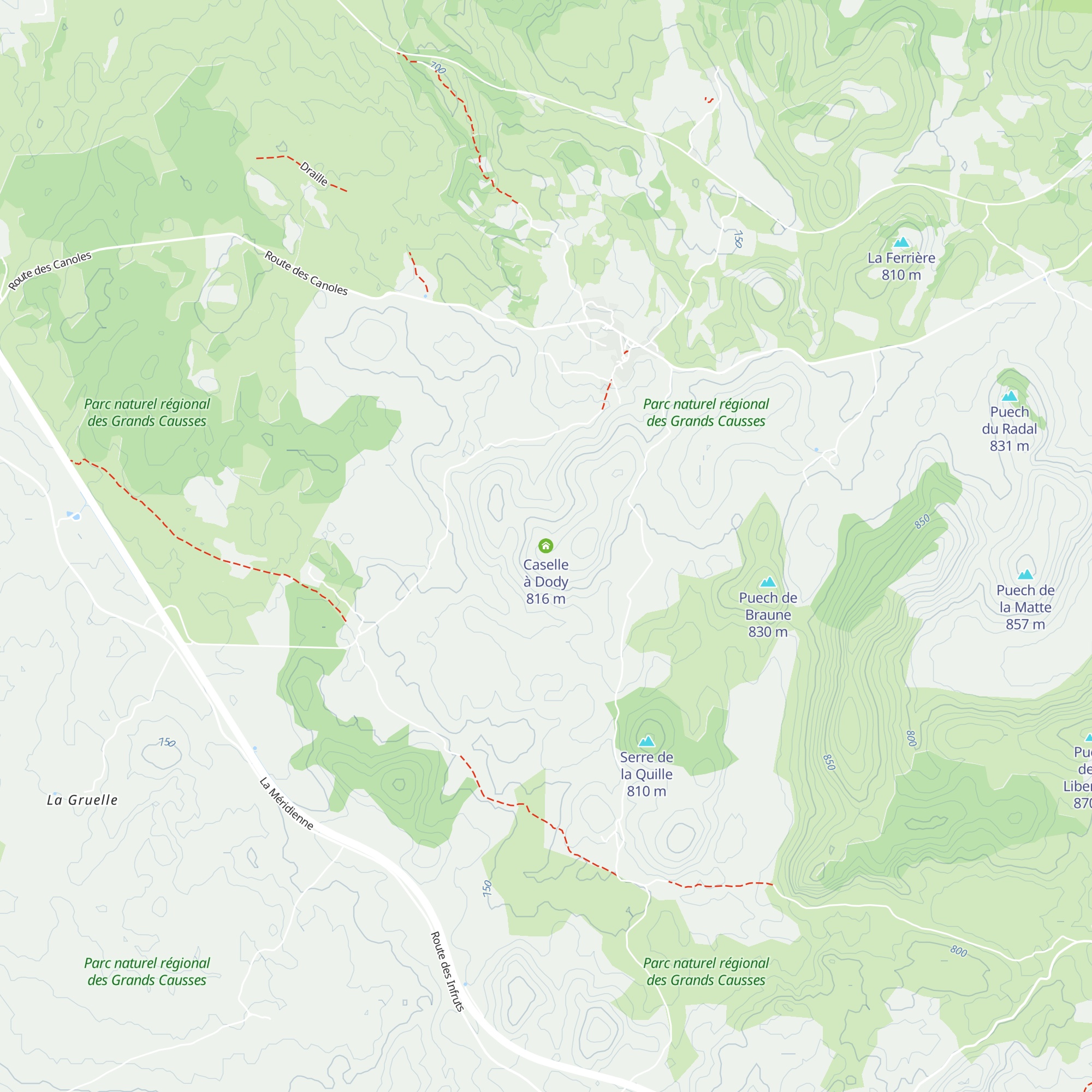 Caselle à Dody map