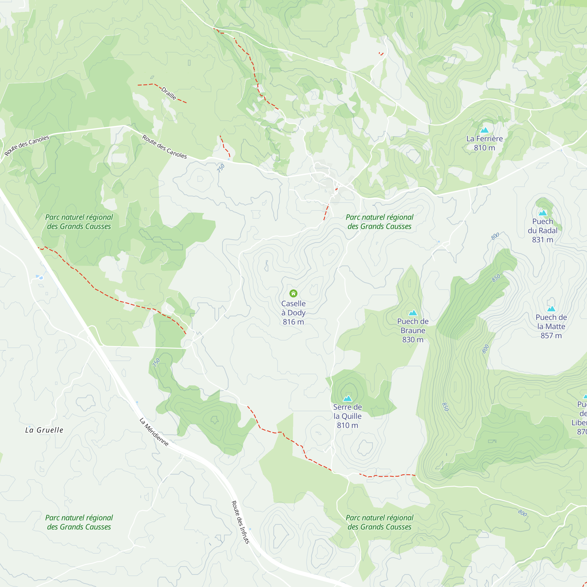 Caselle à Dody map