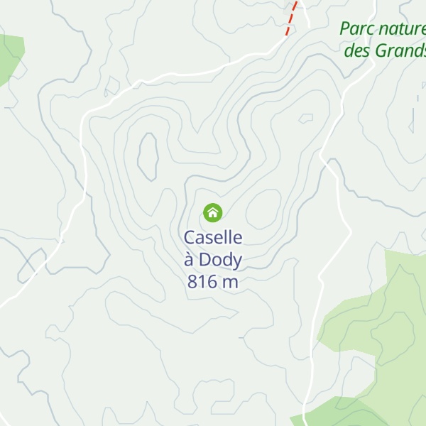 Map of Caselle à Dody